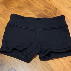 Plain black ivivva booty shorts